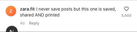 instagram comment generator example — saved-and-shared comment